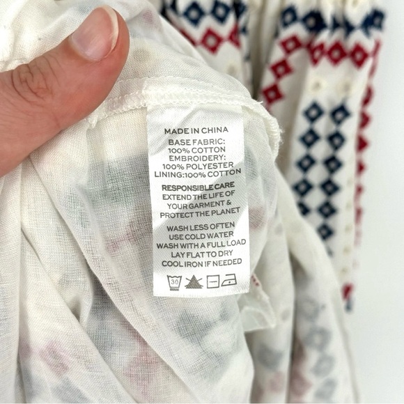 Hill House Anjuli Red, White and Blue Eyelet Maxi Dress - Picture 9 of 12